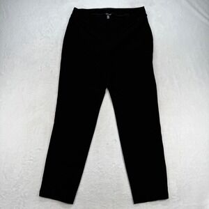 Eileen Fisher Black Ankle Pants‎ Stretch Pull On Career Casual Size M